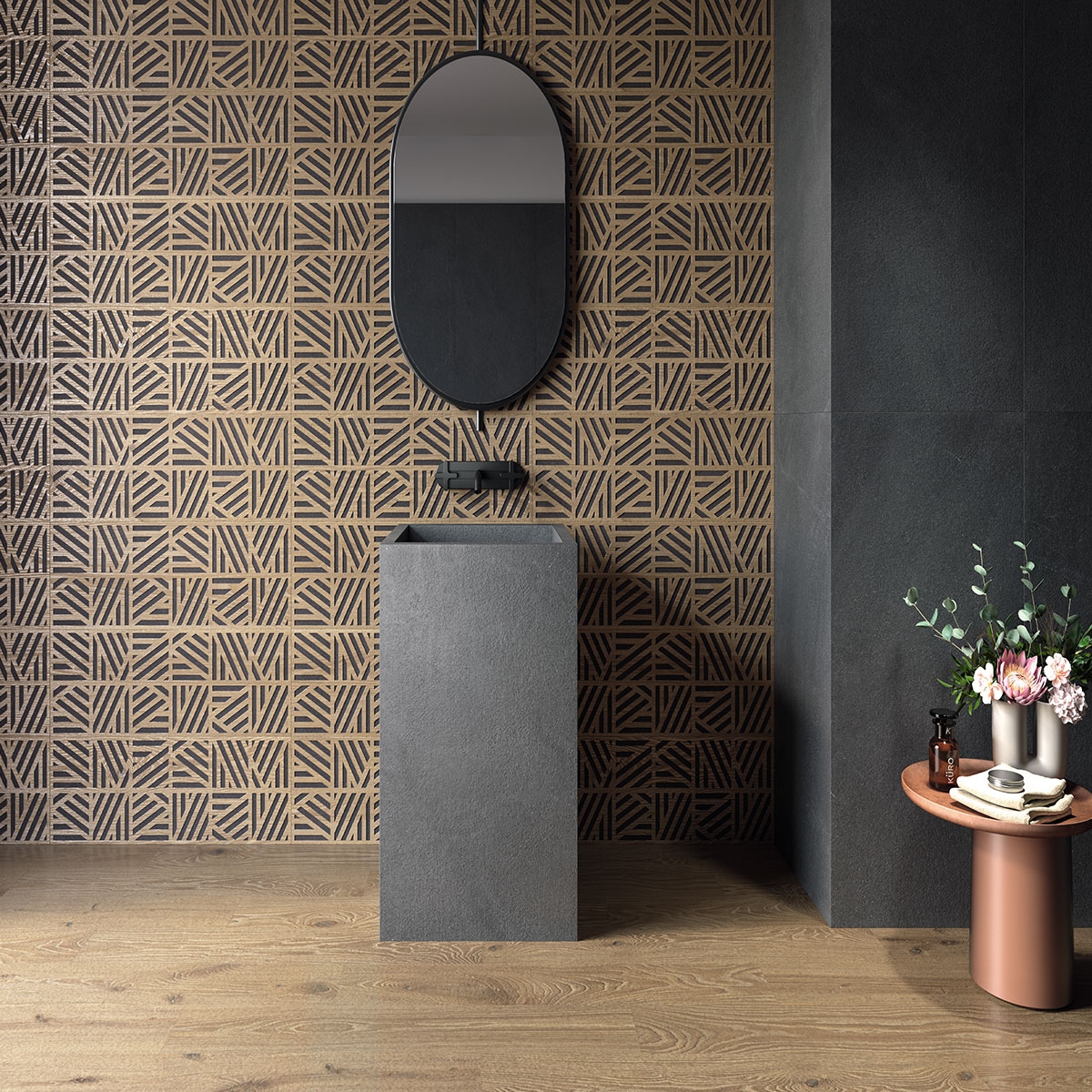 Salle de bain avec revêtement Burlington Volcano 60x120