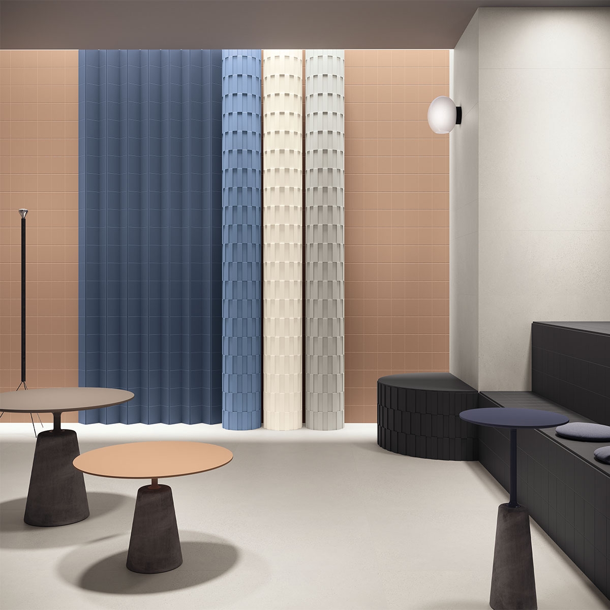 Interior with flooring Illinois White 100x100