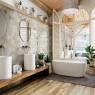 Badezimmer mit Koen Caramello Matte-Boden 20x120