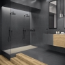 Baño con pavimento Peldaño Recto Koen Caramello Antideslizante 33x120