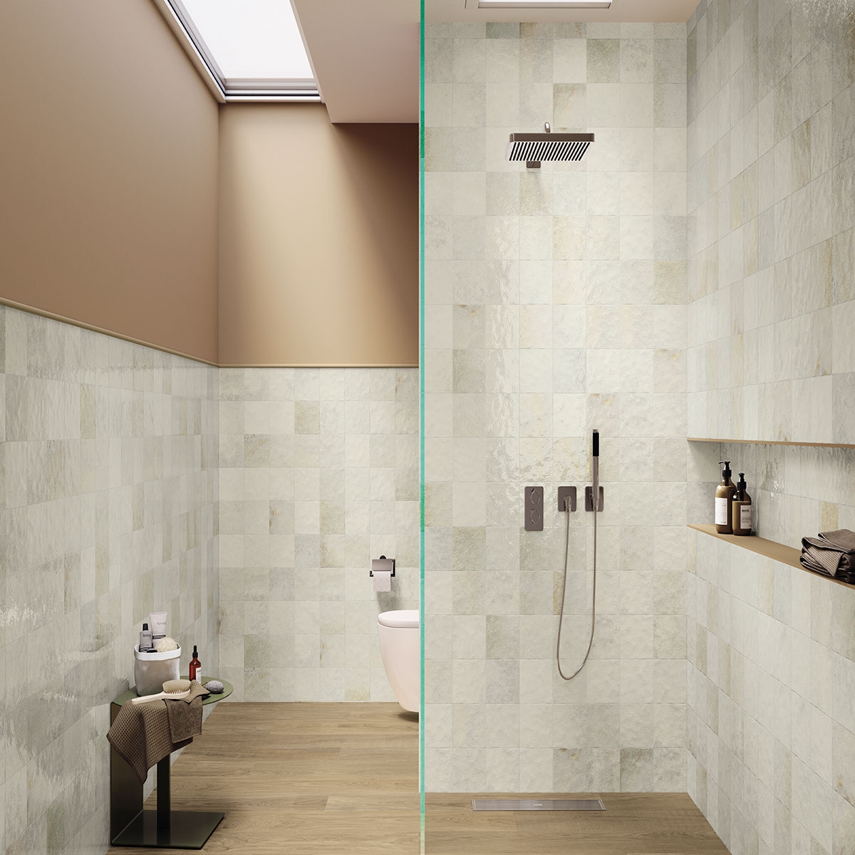 Bathroom with Niagara Natural 15x15 coating
