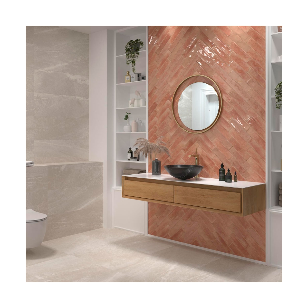 Badezimmer Agadir Amaranth 7x28 (Box 0,5 m²)