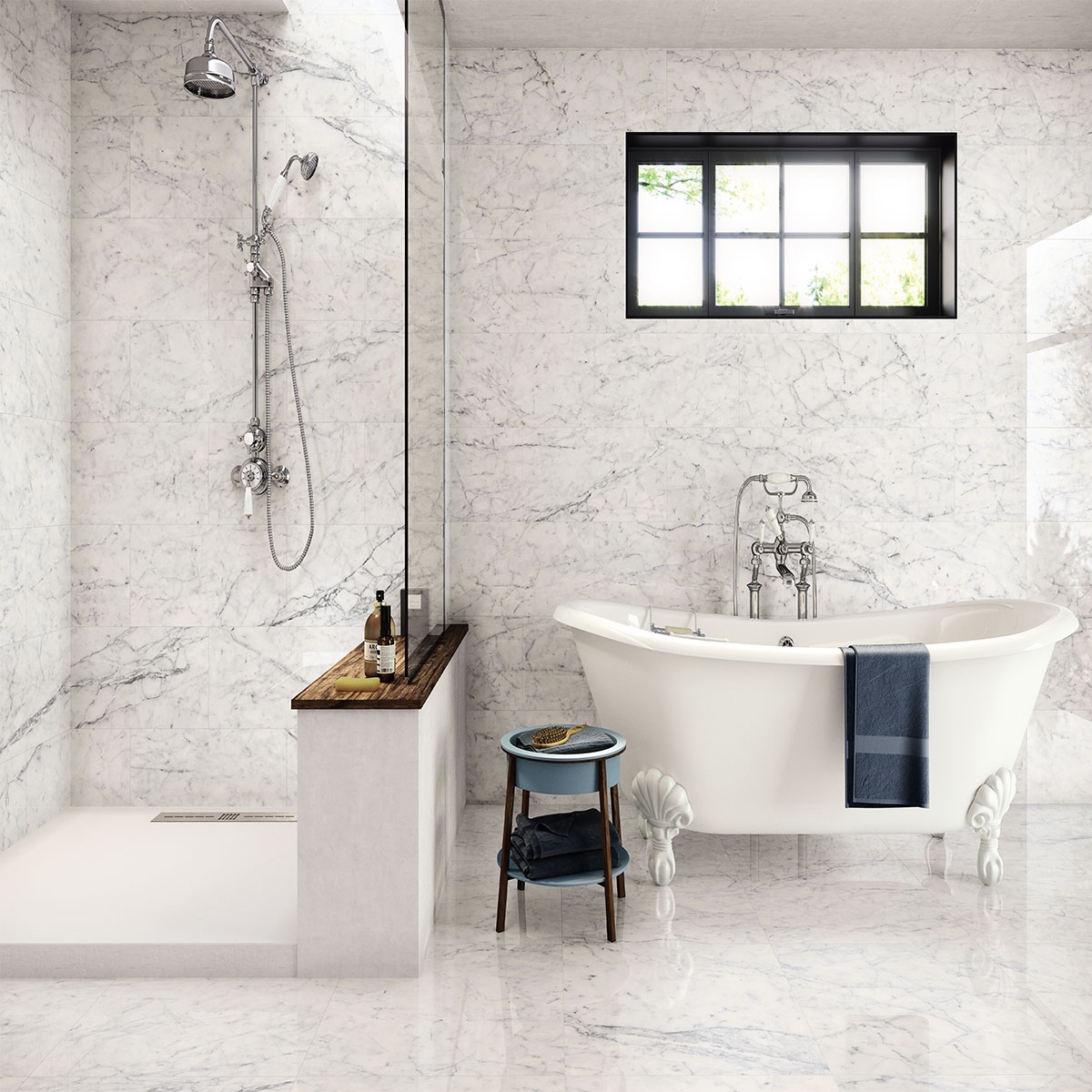 Salle de bain avec sol poli Vita 60x120