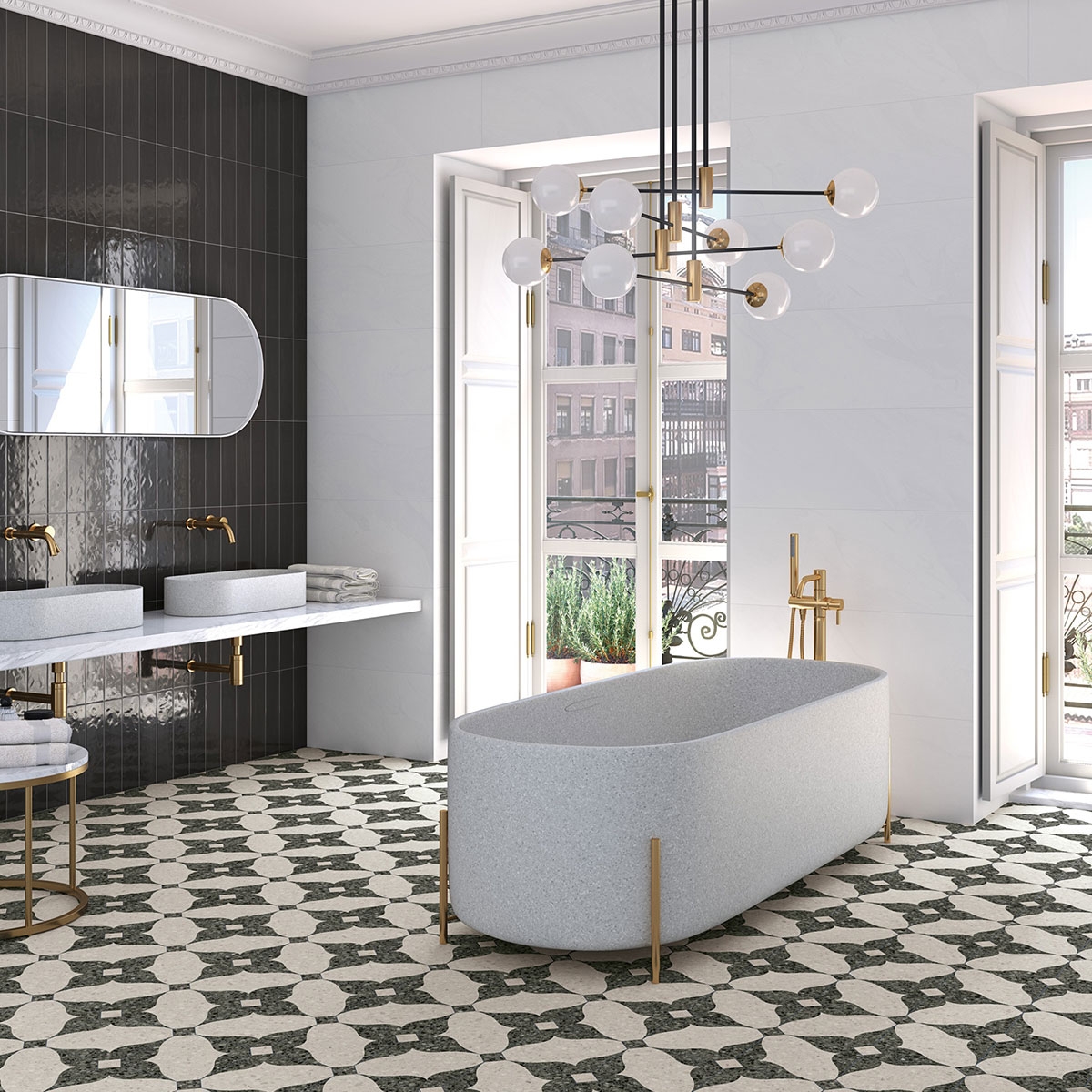 Baño Javea Negro Brillo 8x31,5 (Caja de 0.63m2)