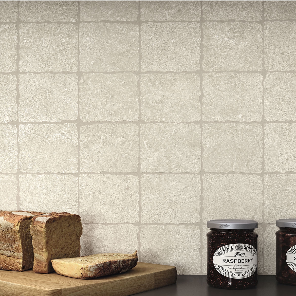 Interior with Wabi Sabi Bianco Rustic Mosaic Coating 30x30