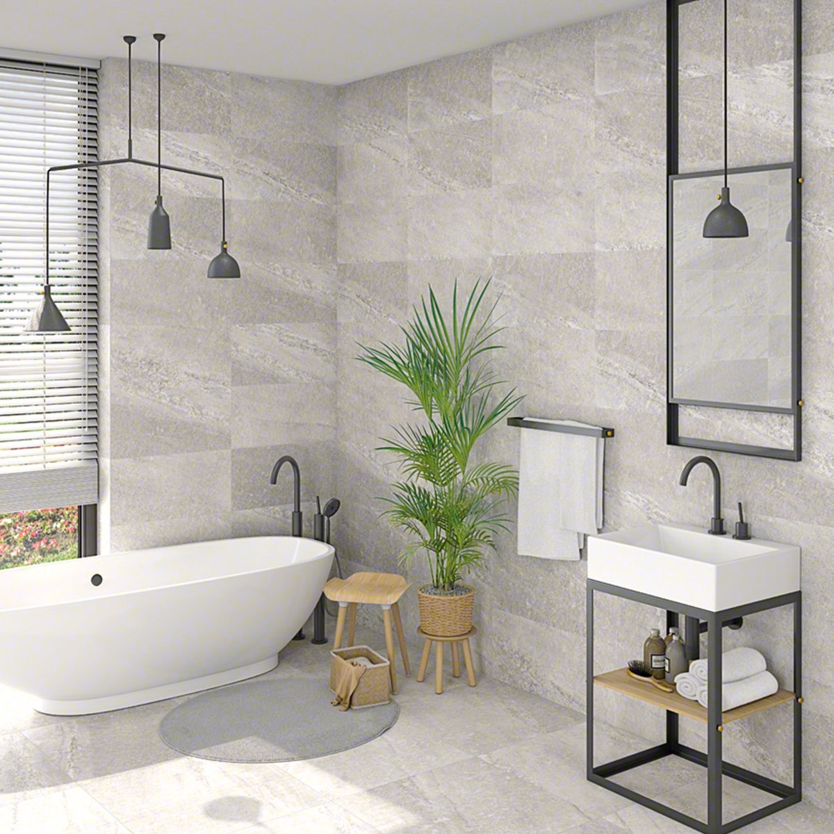 Baño Lambda-R Blanco 59.3x59.3 (Caja de 1.406m2)