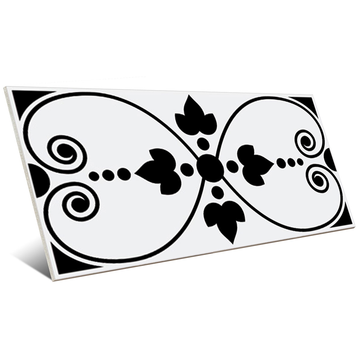 Mugat Rosiers Negro Brillo 10x20 (Caja de 1,36m2)