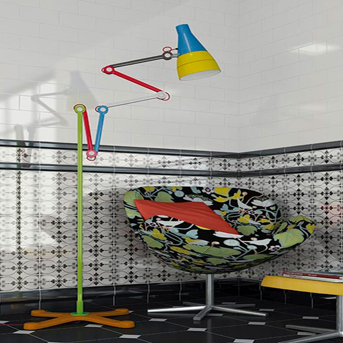 Interior with Mugat Rosiers Black Gloss Coating 10x20 (Box of 1.36m2)