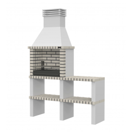 Alvor White Barbecue with Countertop