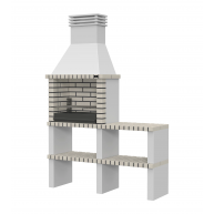 Alvor White Barbecue with Countertop