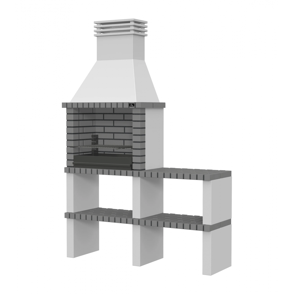 Alvor Gray barbecue with countertop