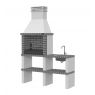 Barbecue with countertop, sink and faucet Alvor Gray
