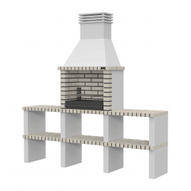 Alvor White Barbecue with Countertops