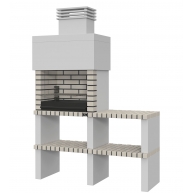 Barbacoa con encimera Ericeira Blanco