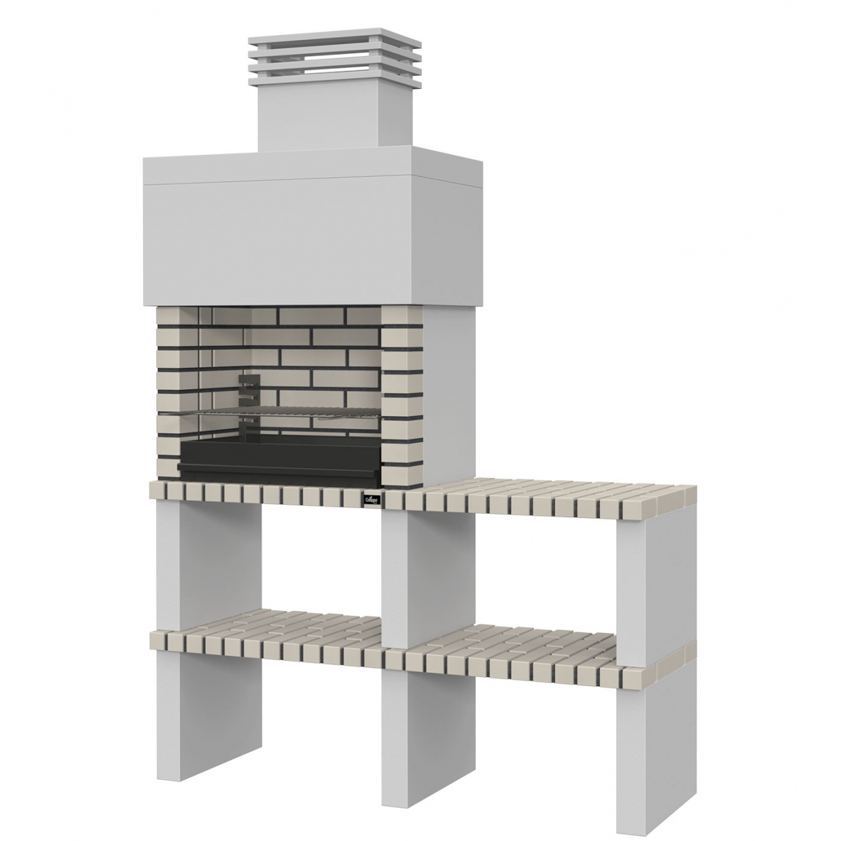 Ericeira White Barbecue with Countertop