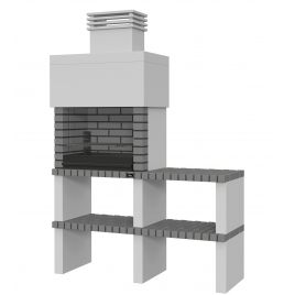 Ericeira Gray Grill mit Arbeitsplatte