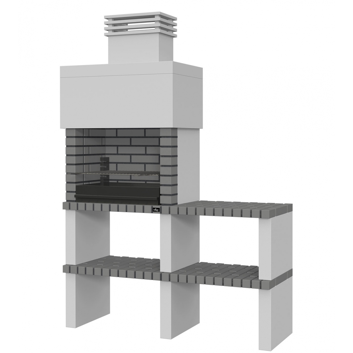 Ericeira Gray barbecue with countertop