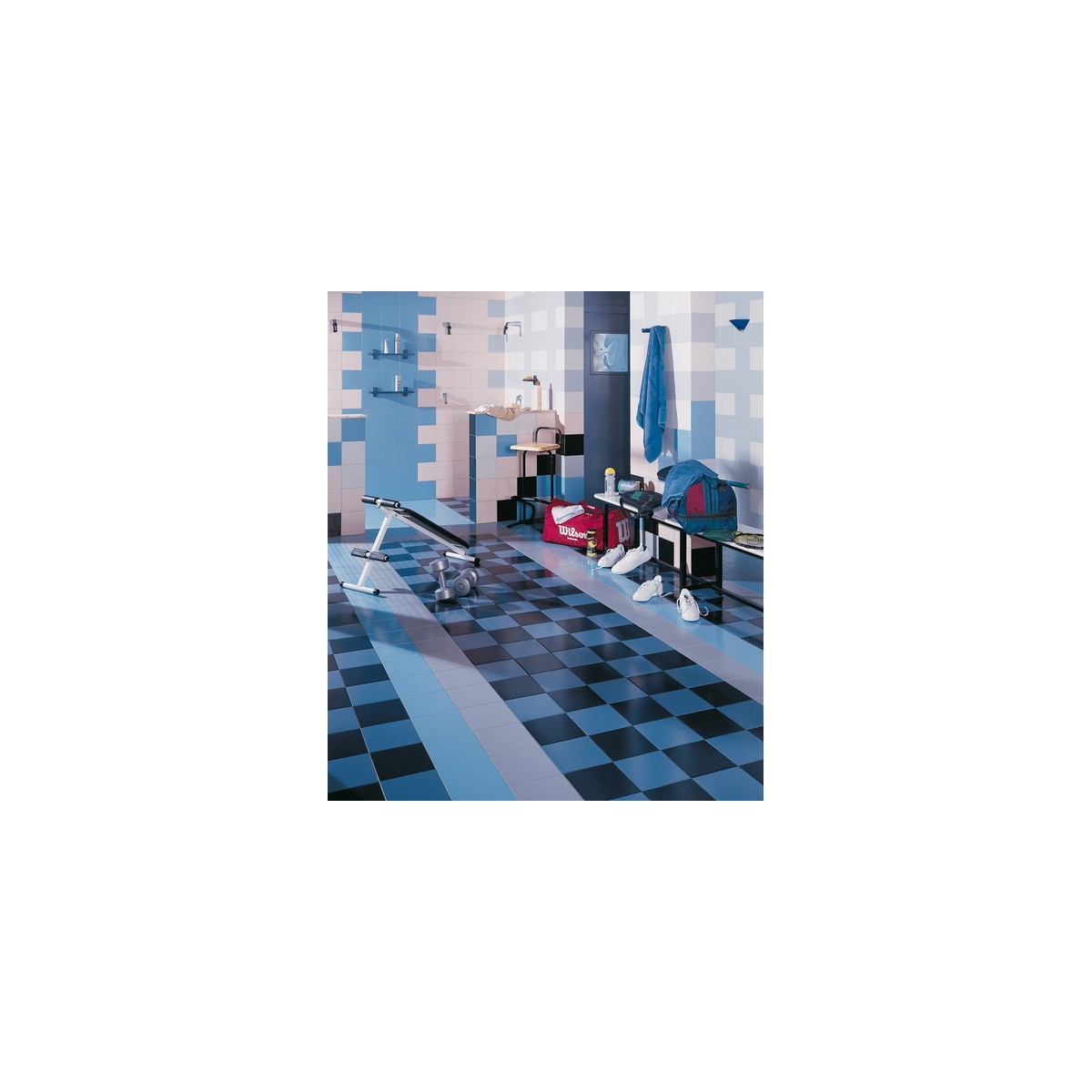 Carreaux et carreaux Bleu nuit uni économique