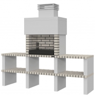 Barbacoa con 2 encimeras Ericeira Blanco