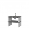 Comptoir Tróia Gray avec évier et robinet
