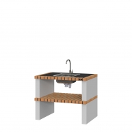 Countertop with granite, sink and Troia Amarillo faucet