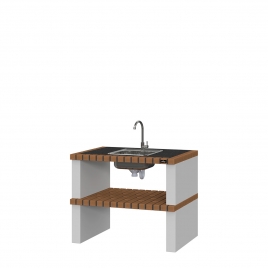 Countertop with granite, sink and Troia Templar faucet