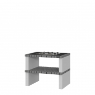 Plan de travail avec plaque de cuisson à gaz en granit et Troia Gris