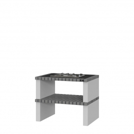 Bancada em granito e placa a gás Troia Gris