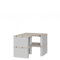 Troia Comptoir d’angle blanc