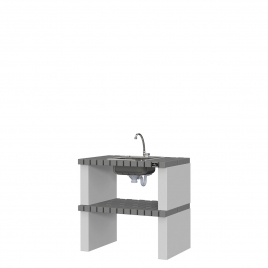 Encimera con fregadero y grifo Alvor Gris