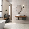 Baño con Bogart Blanco Relieve 60x120