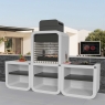 Outdoor with Barbecue Belém Frigo White-Black - 2