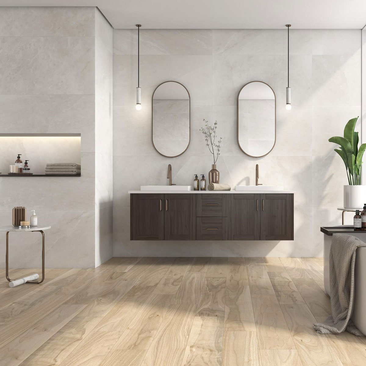 Intérieur avec revêtement Prince White 60x120