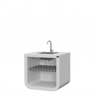 Arbeitsplatte mit Waschbecken und Wasserhahn Belém Frigo Gray