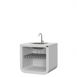 Arbeitsplatte mit Waschbecken und Wasserhahn Belém Frigo Gray