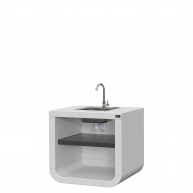 Arbeitsplatte mit Waschbecken und Wasserhahn Belém Frigo Black