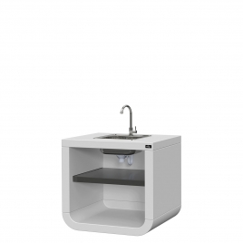 Arbeitsplatte mit Waschbecken und Wasserhahn Belém Frigo Black