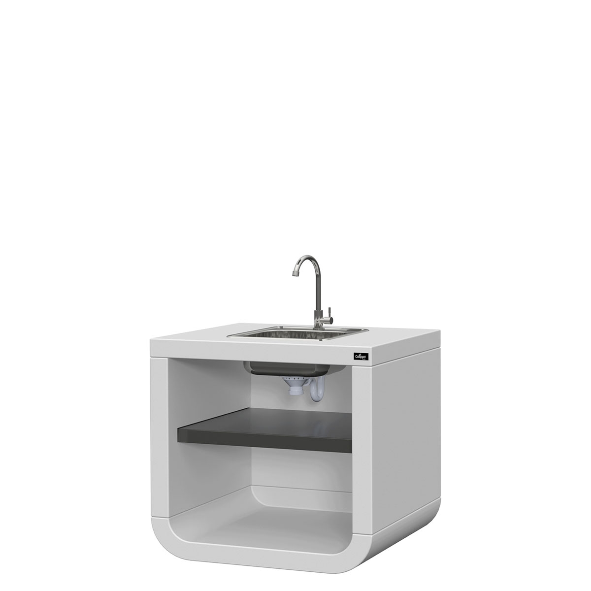 Arbeitsplatte mit Waschbecken und Wasserhahn Belém Frigo Black