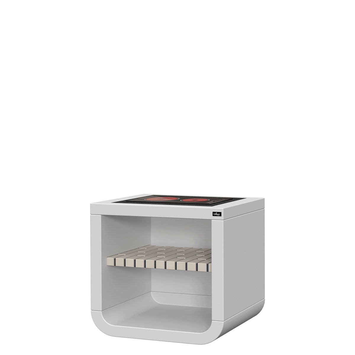 Encimera con granito y placa de cocción eléctrica Belém Frigo Blanco