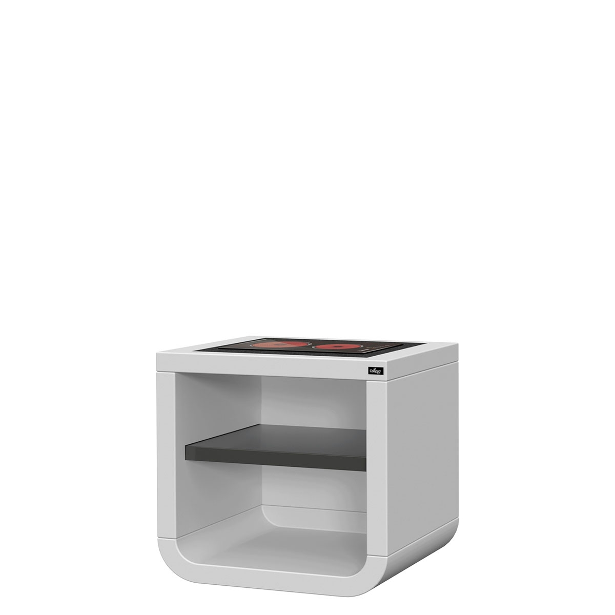 Bancada com granito e placa elétrica Belém Frigo Preto