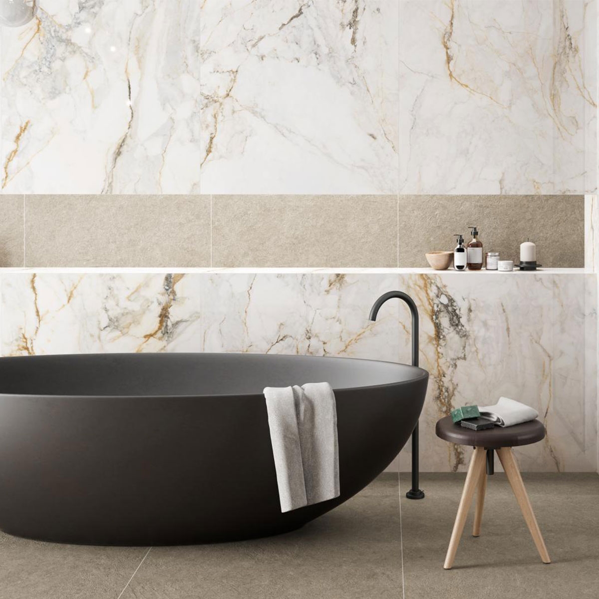 Innenraum mit CR Pisa Gold Poliertem Boden 120x120