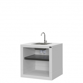 Estoril Black Arbeitsplatte mit Waschbecken und Wasserhahn