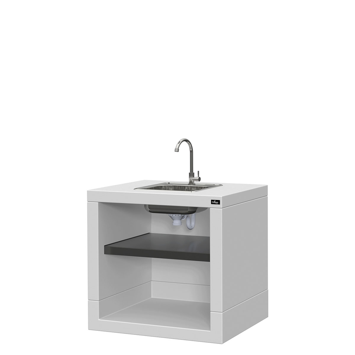 Estoril Black Arbeitsplatte mit Waschbecken und Wasserhahn