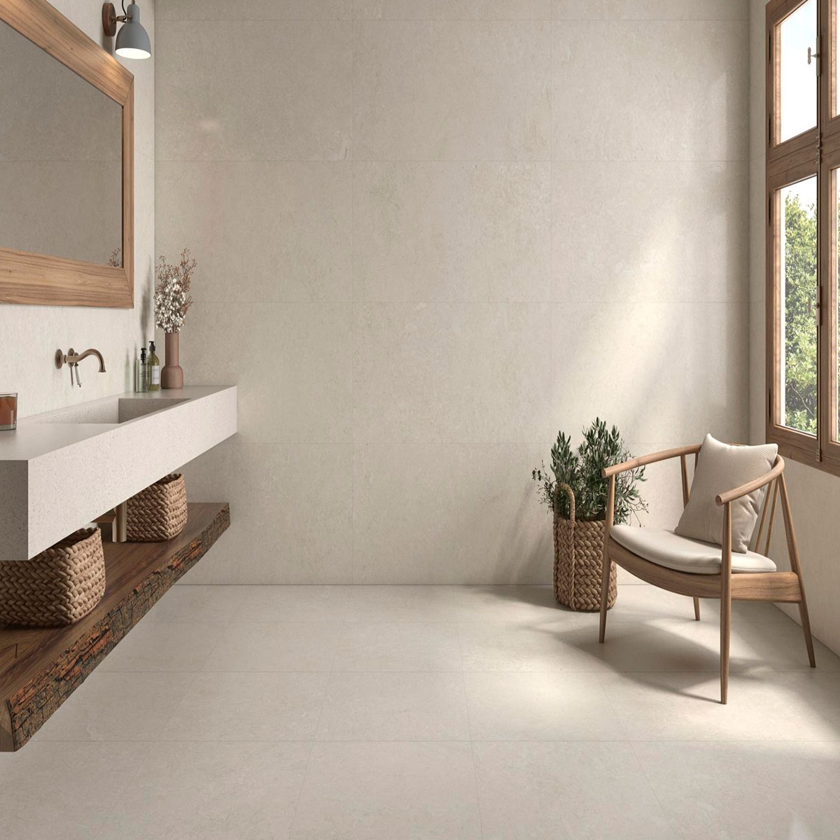 Intérieur avec revêtement Coralstone Ivory Matte 60x120