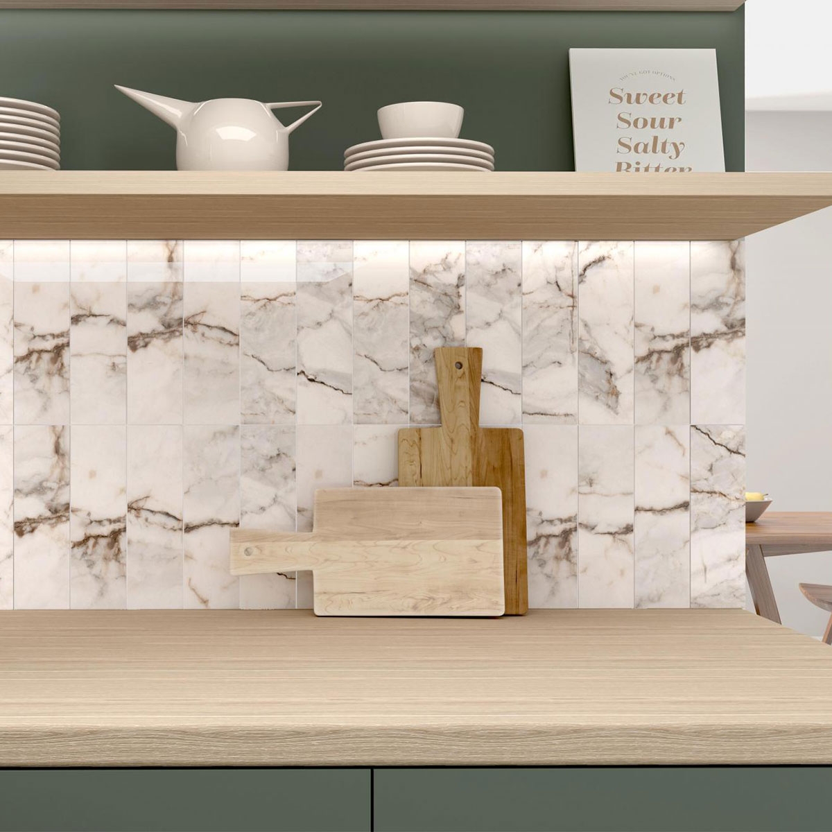 Innenraum mit CR Pisa Gold Polierte 9x30 Beschichtung