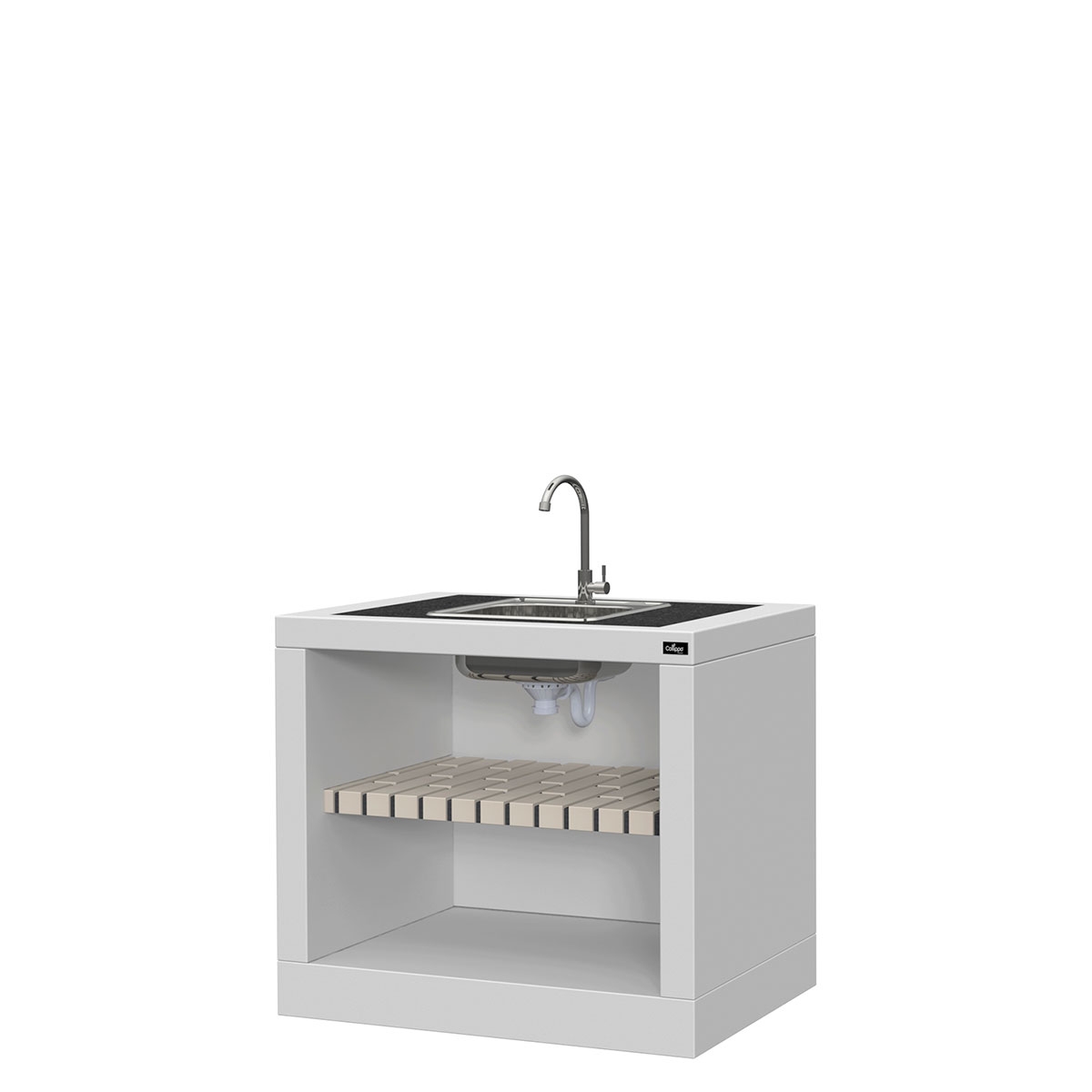 Countertop with granite, sink and faucet Vilamoura White