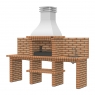 Barbecue with 2 countertops, sink and tap Tavira Yellow - 2
