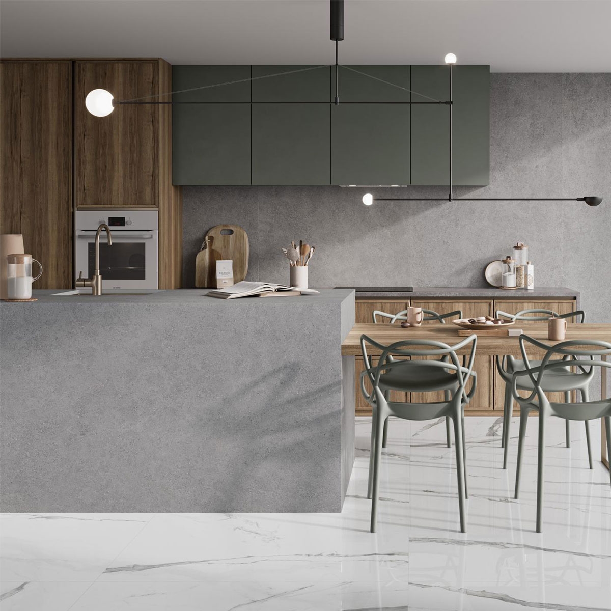 Interior with CR Moleanos Pearl Non-slip flooring 60x120