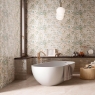 Baño con pavimento CR Wells Cream Mate 90x90
