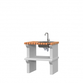 Sintra Comptoir jaune avec évier et robinet